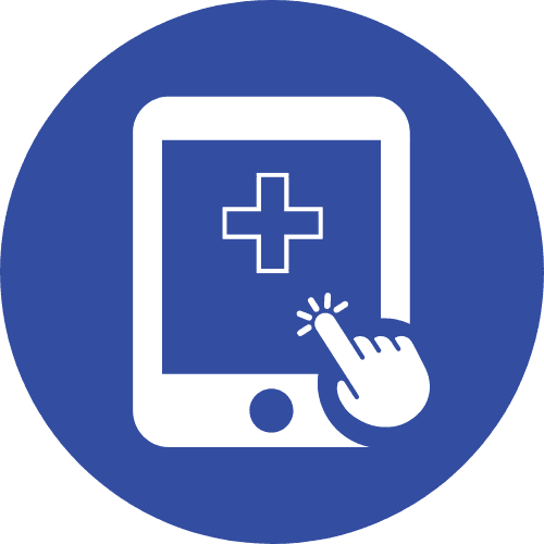 EHR icon Healthcare tablet graphic